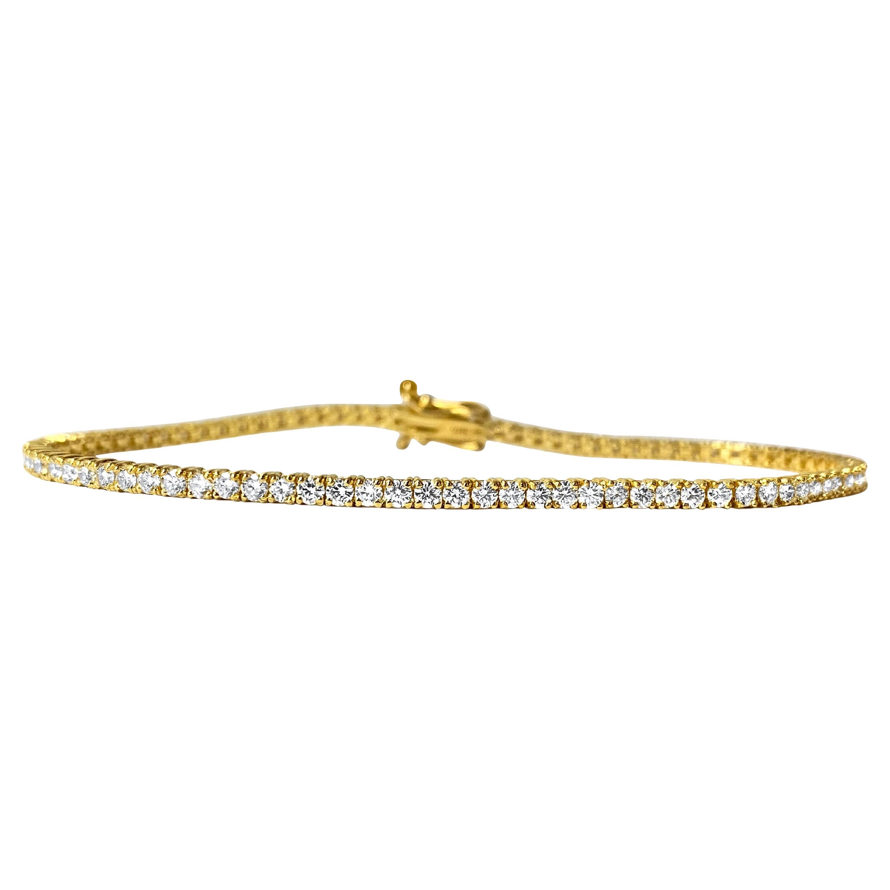 Bracciale tennis con diamanti VVS da 3,52 carati Unisex