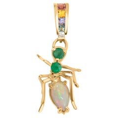 3.53 Carat Kokoro Pendant 18k Mercury Free Yellow Gold on Gold Chain