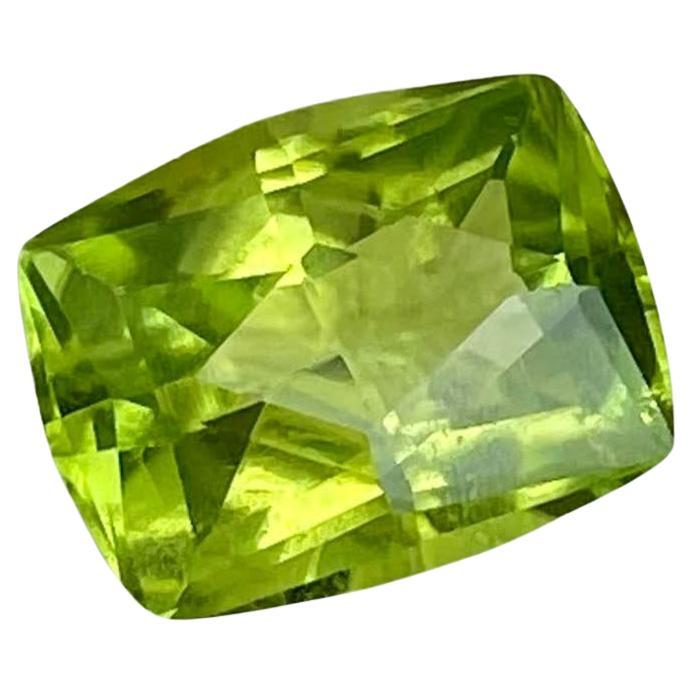 3.53 Carats Peridot Stone Custom Precision Cut Natural Pakistani Gemstone