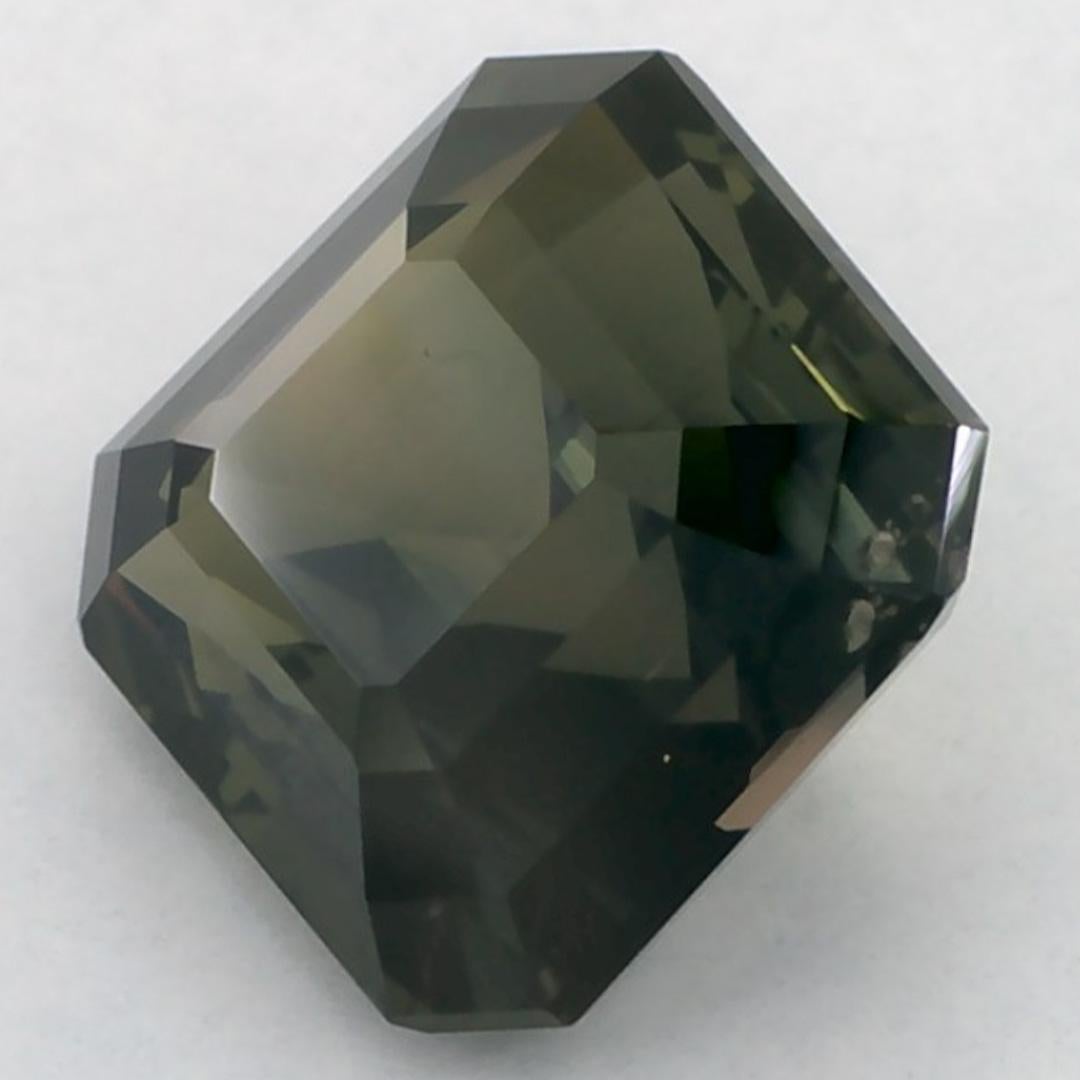3.53 Ct Green Sapphire Octagon Loose Gemstone (pierre précieuse en vrac) Pour femmes en vente
