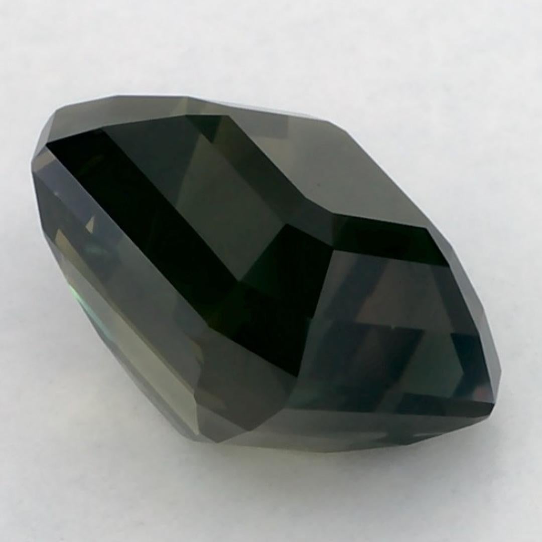3.53 Ct Green Sapphire Octagon Loose Gemstone (pierre précieuse en vrac) en vente 1