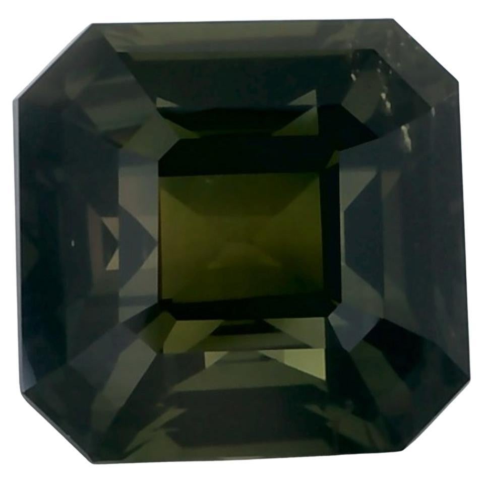 3.53 Ct Green Sapphire Octagon Loose Gemstone (pierre précieuse en vrac)