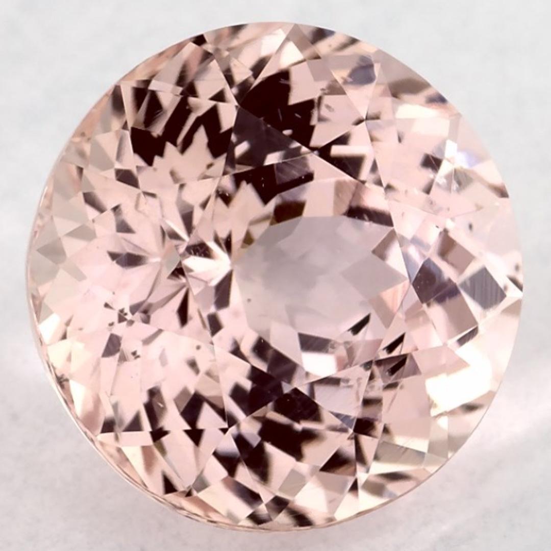 3,53 Karat Rosa Saphir Rund Lose Edelstein (Rundschliff) im Angebot