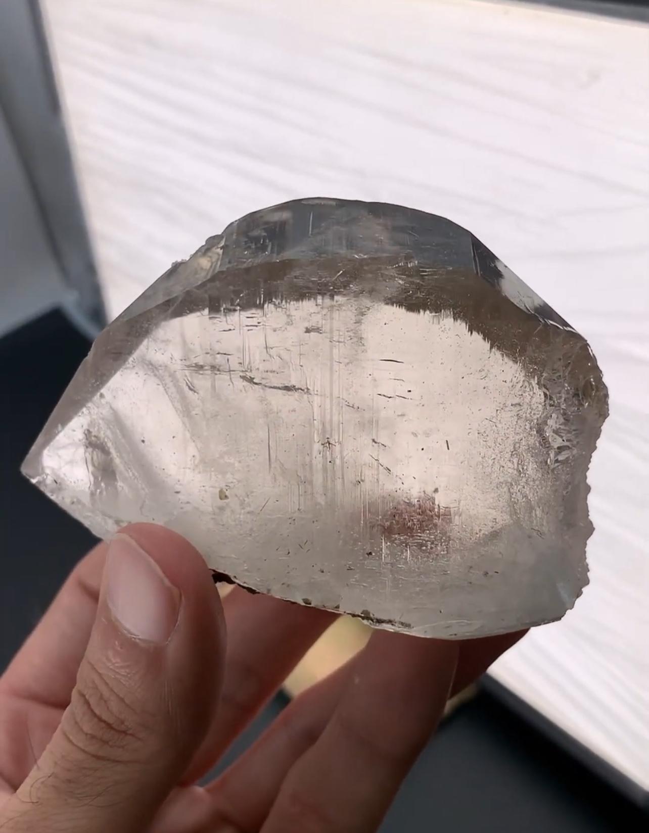 Product Information:

Specimen Type: Smoky Quartz

Weight: 353 grams

Dimension: H: 6.5 x W: 9.5 x D: 4.2 cm 

Origin: Hashupi Mine, Shigar Valley, Skardu District, Gilgit Baltistan Province, Pakistan

Treatment: None

Description: 

A Tabular