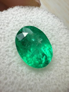 3.54 Carat 11x8 Muzo Green Colombian Emerald - Oval Cut  Pierre de naissance du mois de mai