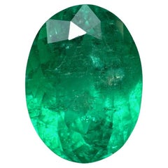 3.54 Carat 11x8 Muzo Green Colombian Emerald - Oval Cut  May Birthstone Gem