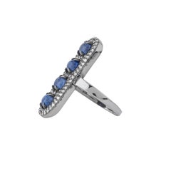 3.54ct Diamond & Sapphire Fashion Ring by Gems Paradise, India