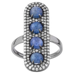 3.54ct Diamond & Sapphire Fashion Ring by Gems Paradise, India