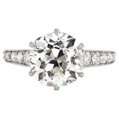3.54-Carat Old Mine Cut Diamond Tiffany & Co Ring