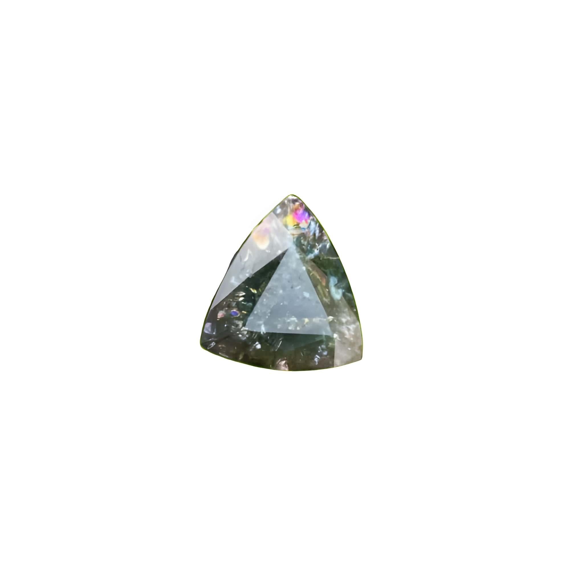 3.54 carats Rainbow Effect Tourmaline Trilliant Cut Natural African Gemstone In New Condition In Bangkok, TH
