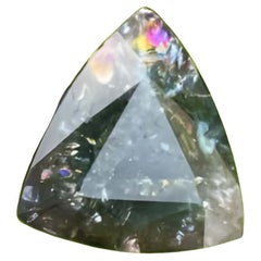 3.54 carats Rainbow Effect Tourmaline Trilliant Cut Natural African Gemstone