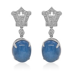 35.44 Carat Aquamarine and White Diamond White Gold Ring