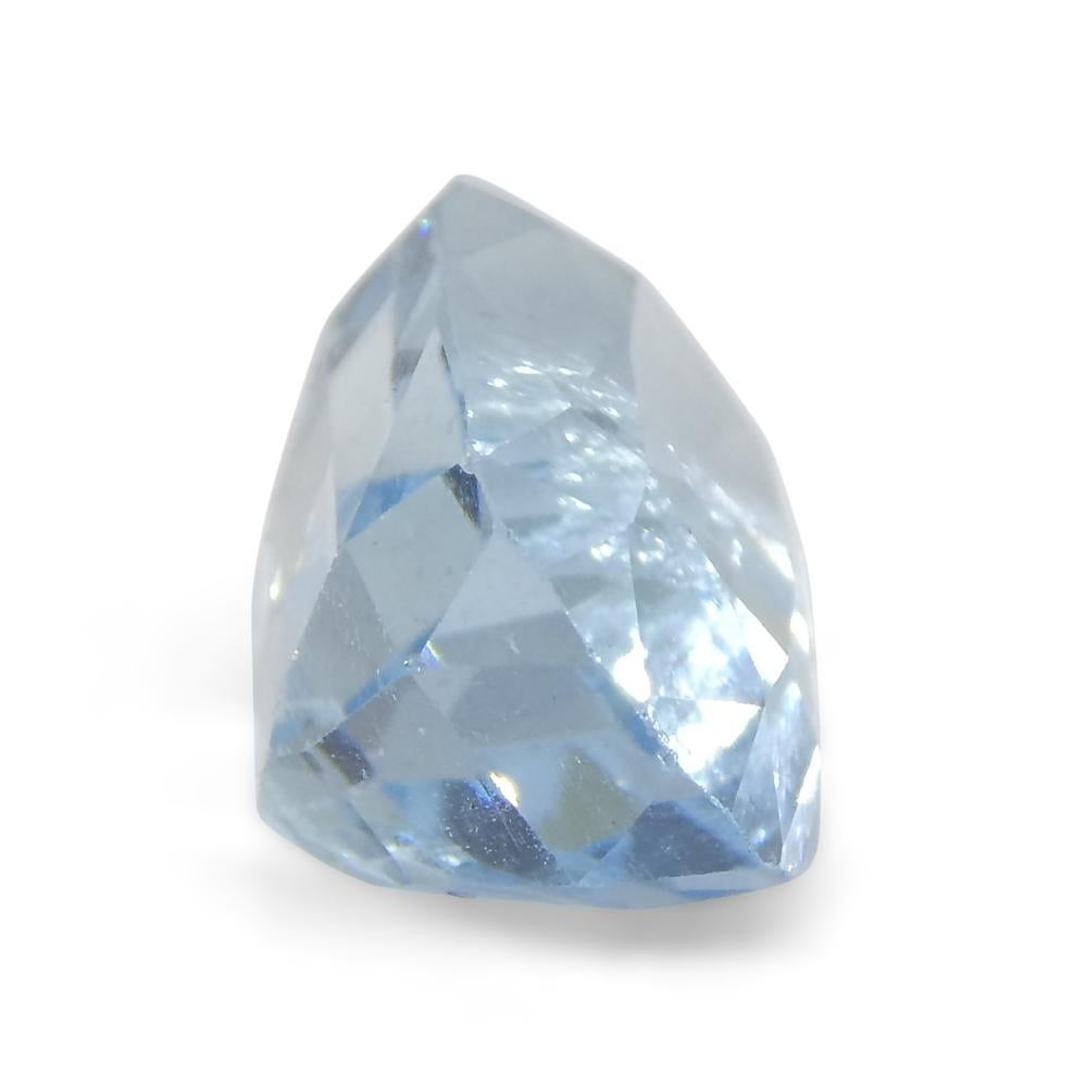 3.54ct Cushion Blue Aquamarine from Brazil For Sale 7