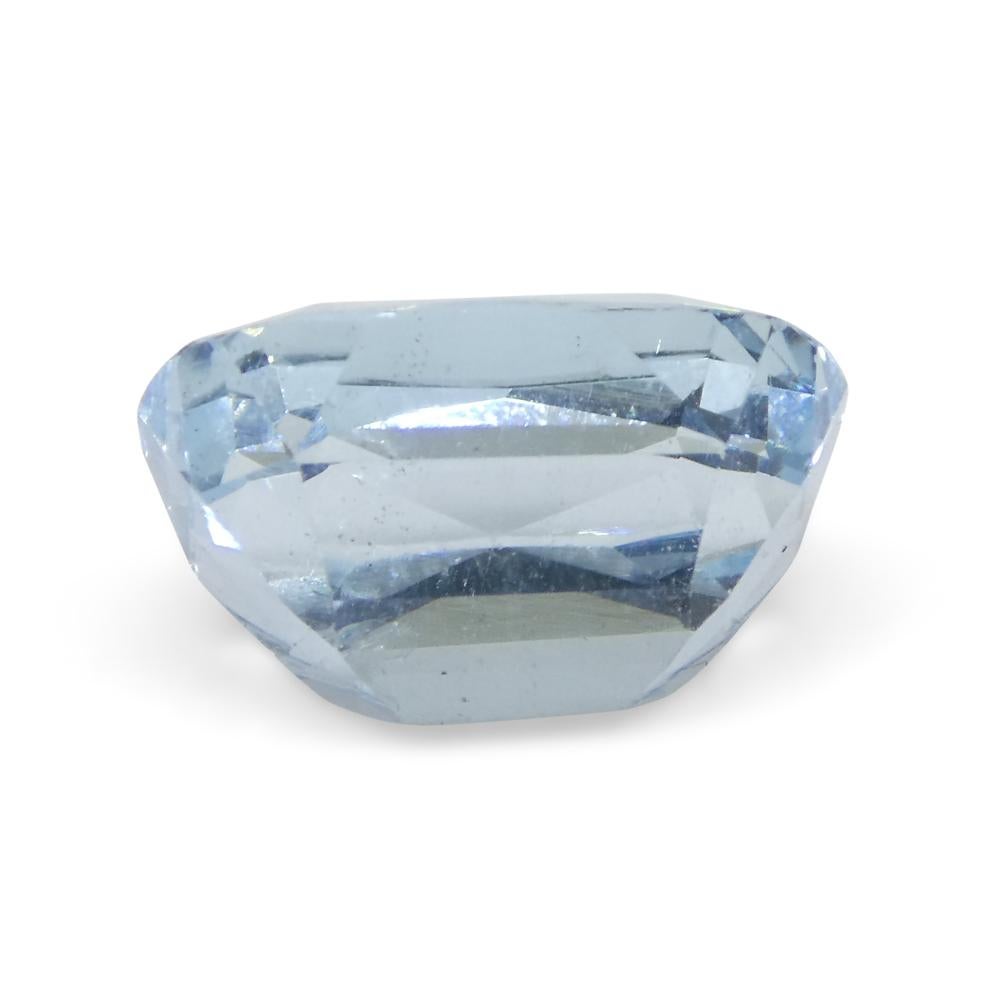 3.54ct Cushion Blue Aquamarine from Brazil For Sale 8