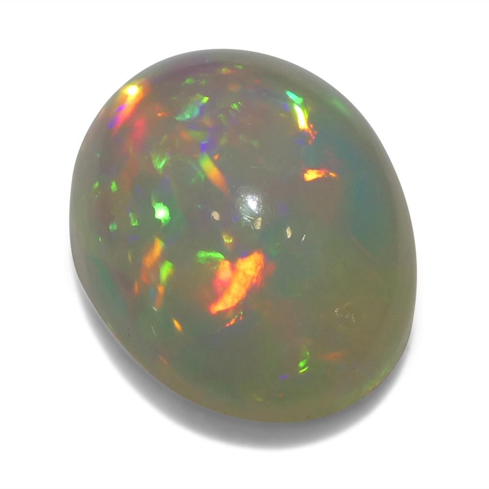 Femenino o masculino Ópalo Welo Blanco Cabujón Oval de Etiopía 3,54ct en venta