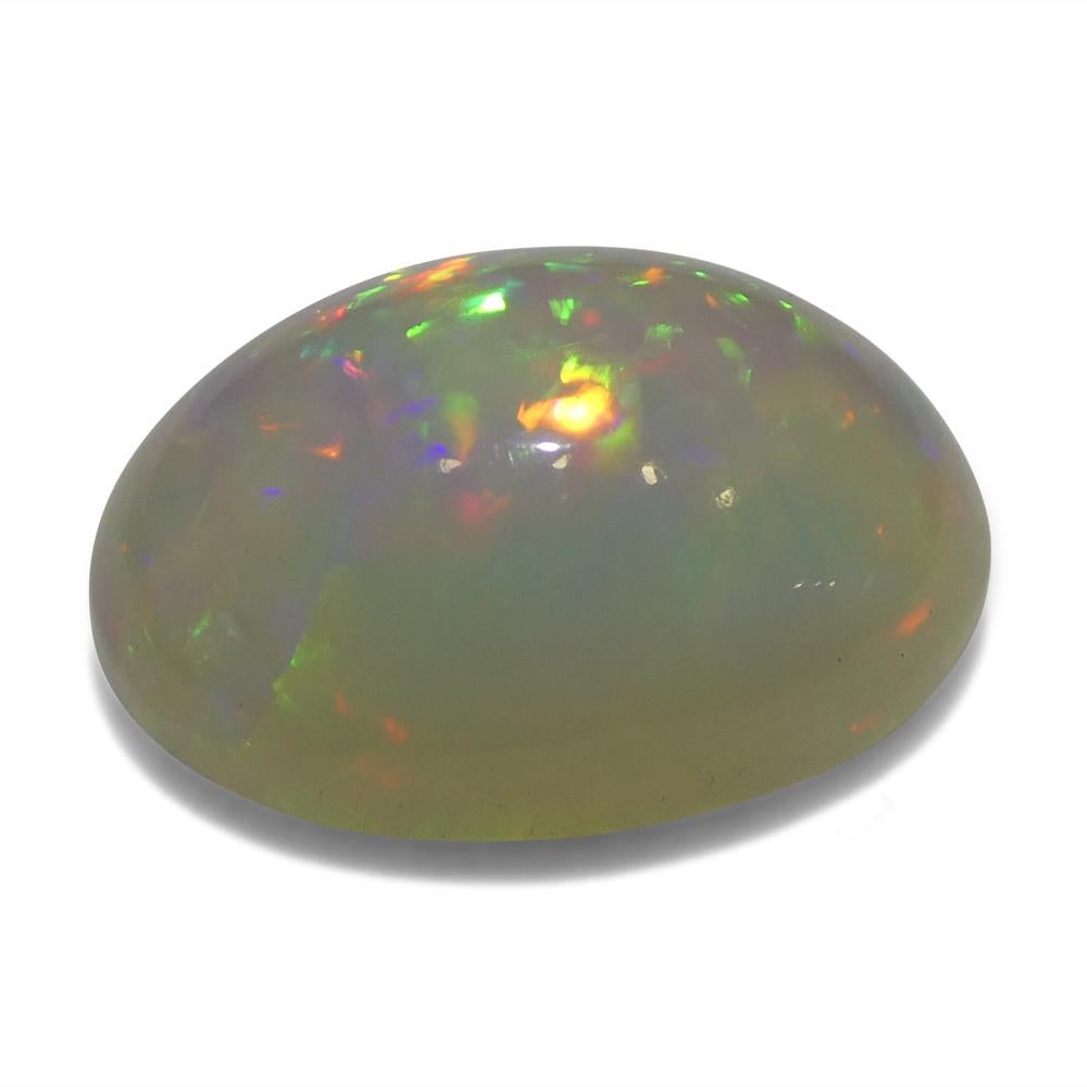 Ópalo Welo Blanco Cabujón Oval de Etiopía 3,54ct en venta 1
