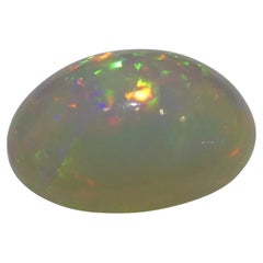 3.54ct Oval Cabochon White Welo Opal from Ethiopia