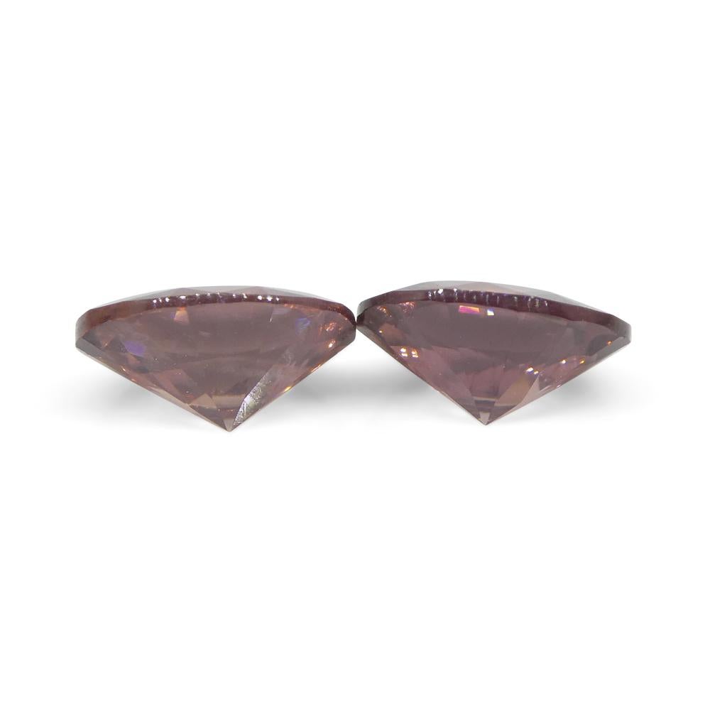 3.54ct Pair Oval Diamond Cut Pink Zircon from Sri Lanka For Sale 8