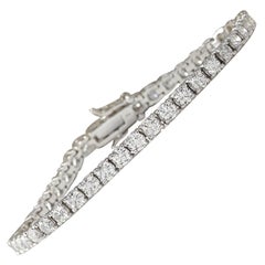 Bracelet tennis en or blanc 14 carats avec diamants de 3,55 carats 