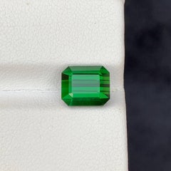 3.55 Carat Natural Loose Green Tourmaline Stone Emerald Cut Afghan Gemstone