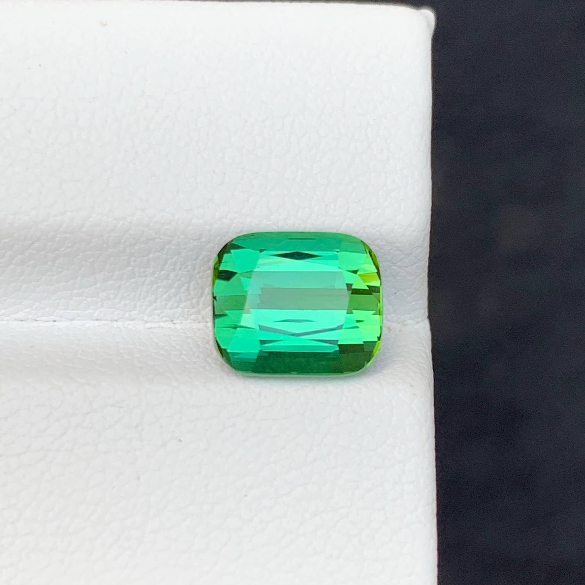 Weight 3.55 carat 
Dimensions 9.0x7.7x6.2mm
Treatment None
Origin Afghan 
Clarity Loup Clean 
Shape Cut Cushion 





This 3.55 Carat Natural Loose Greenish Blue Tourmaline is a rare and vibrant gemstone showcasing a mesmerizing mix of deep green