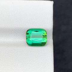 3.55 carati di tormalina blu verdastra naturale sfusa con taglio a cuscino Gemma afgana