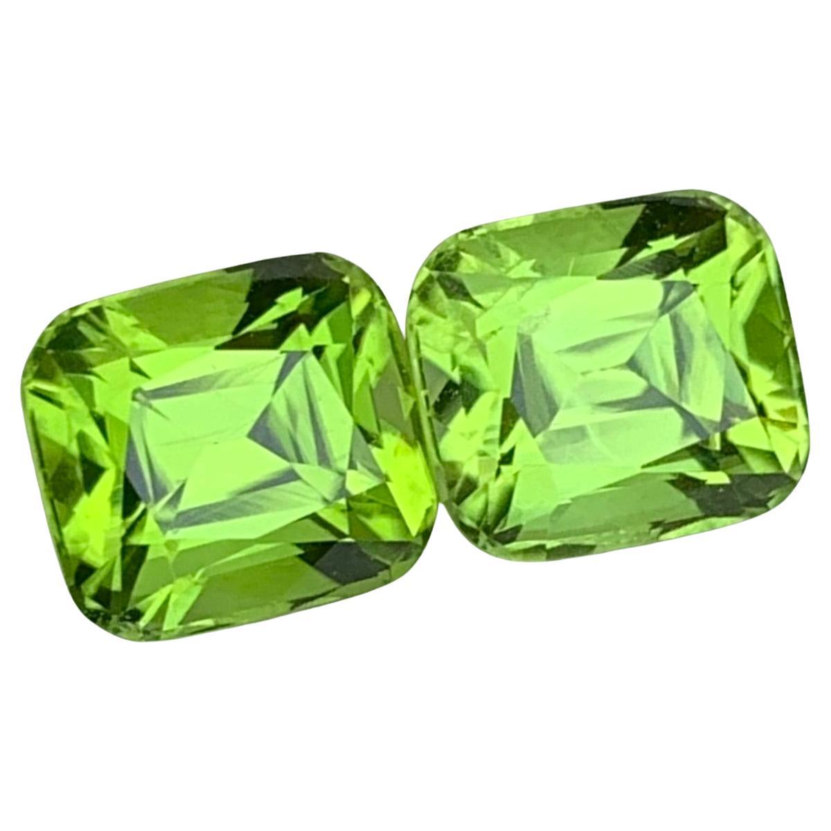 3.55 Carat Natural Loose Peridot Matching Pair