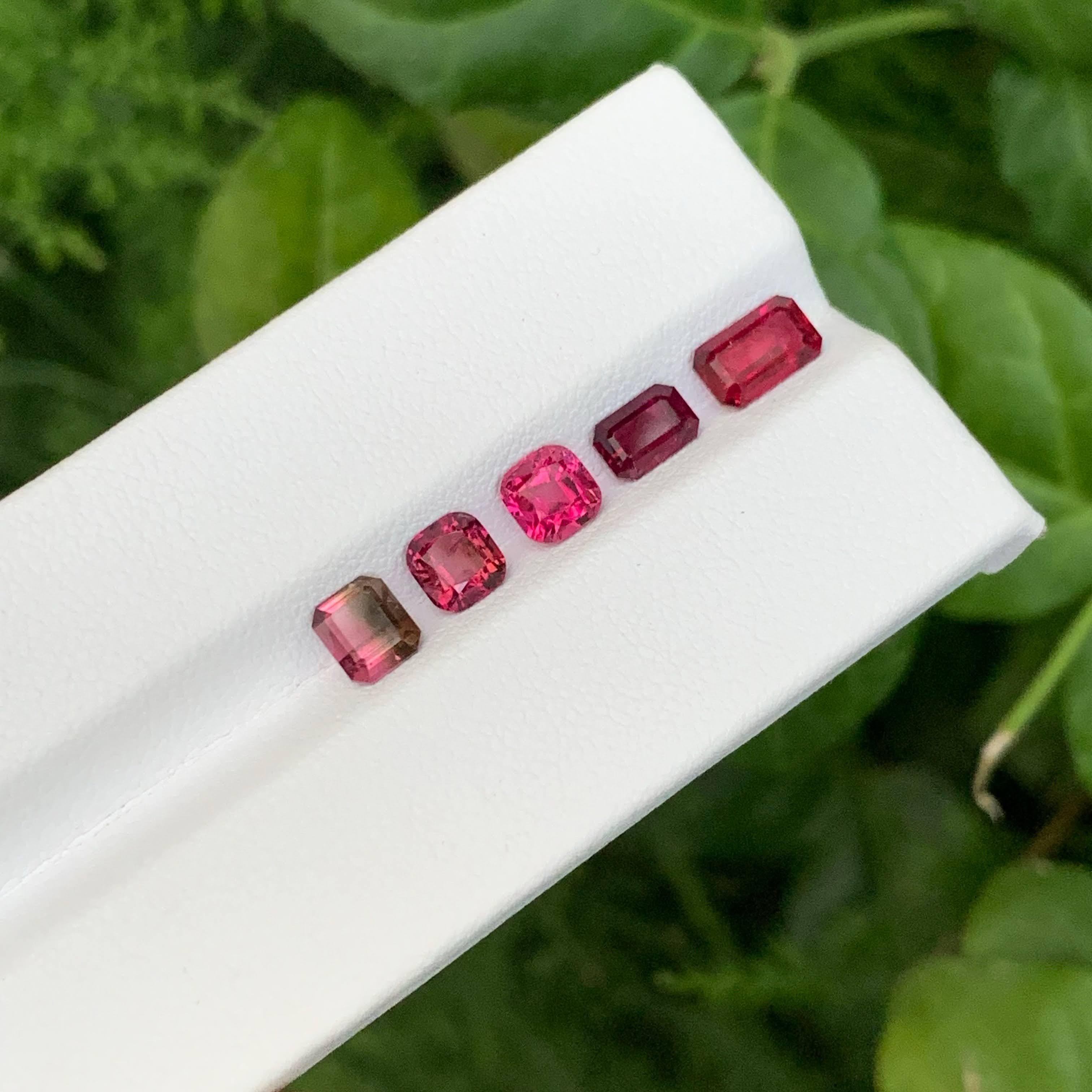 3,55 Karat Natürliche Lose Rubelit Turmalin Lot Mix Cut Afghan Edelsteine im Angebot 2