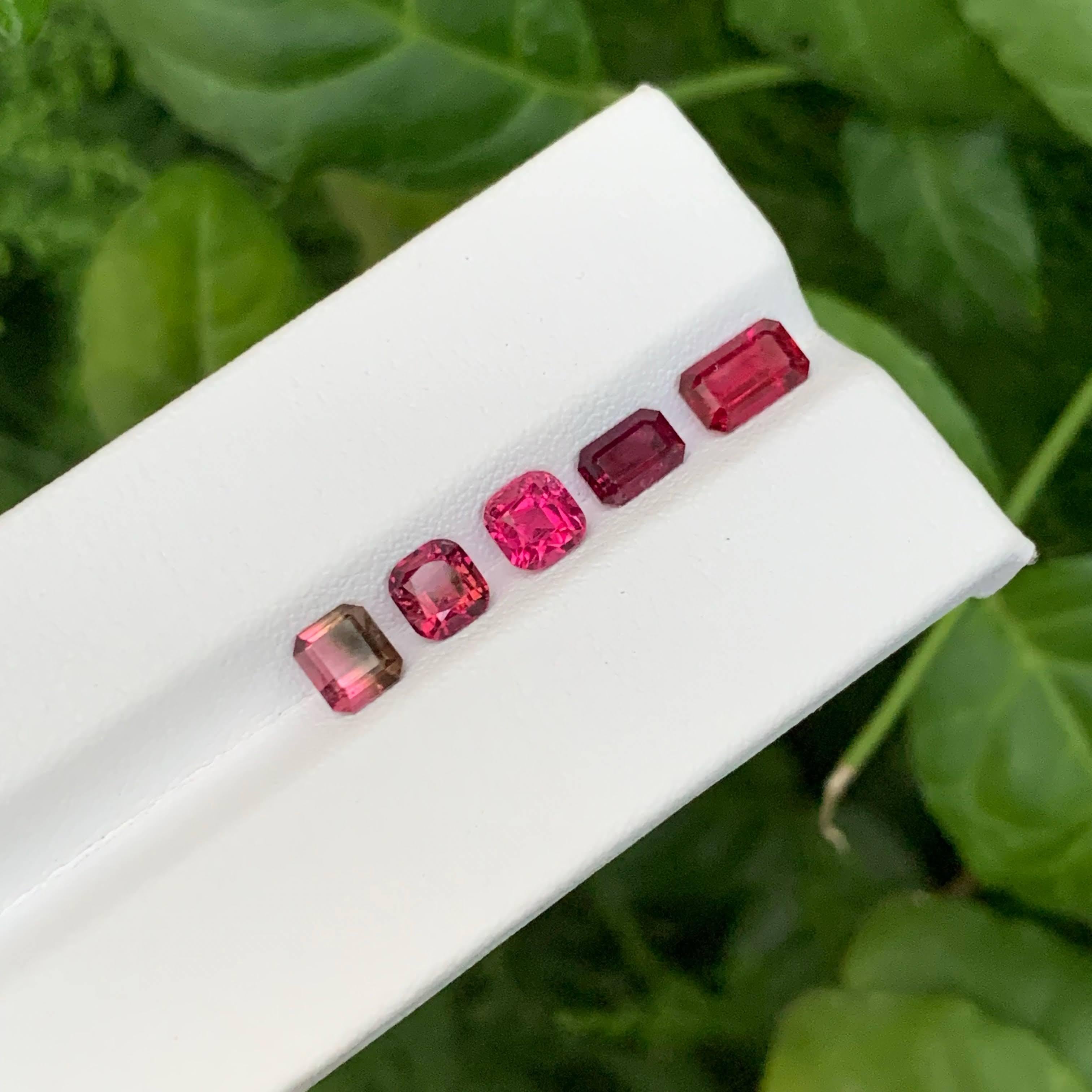 3,55 Karat Natürliche Lose Rubelit Turmalin Lot Mix Cut Afghan Edelsteine im Angebot 3