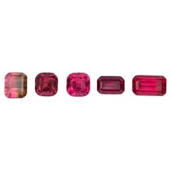 3.55 Carat Natural Loose Rubelite Tourmaline Lot Mix Cut Afghan Gemstones
