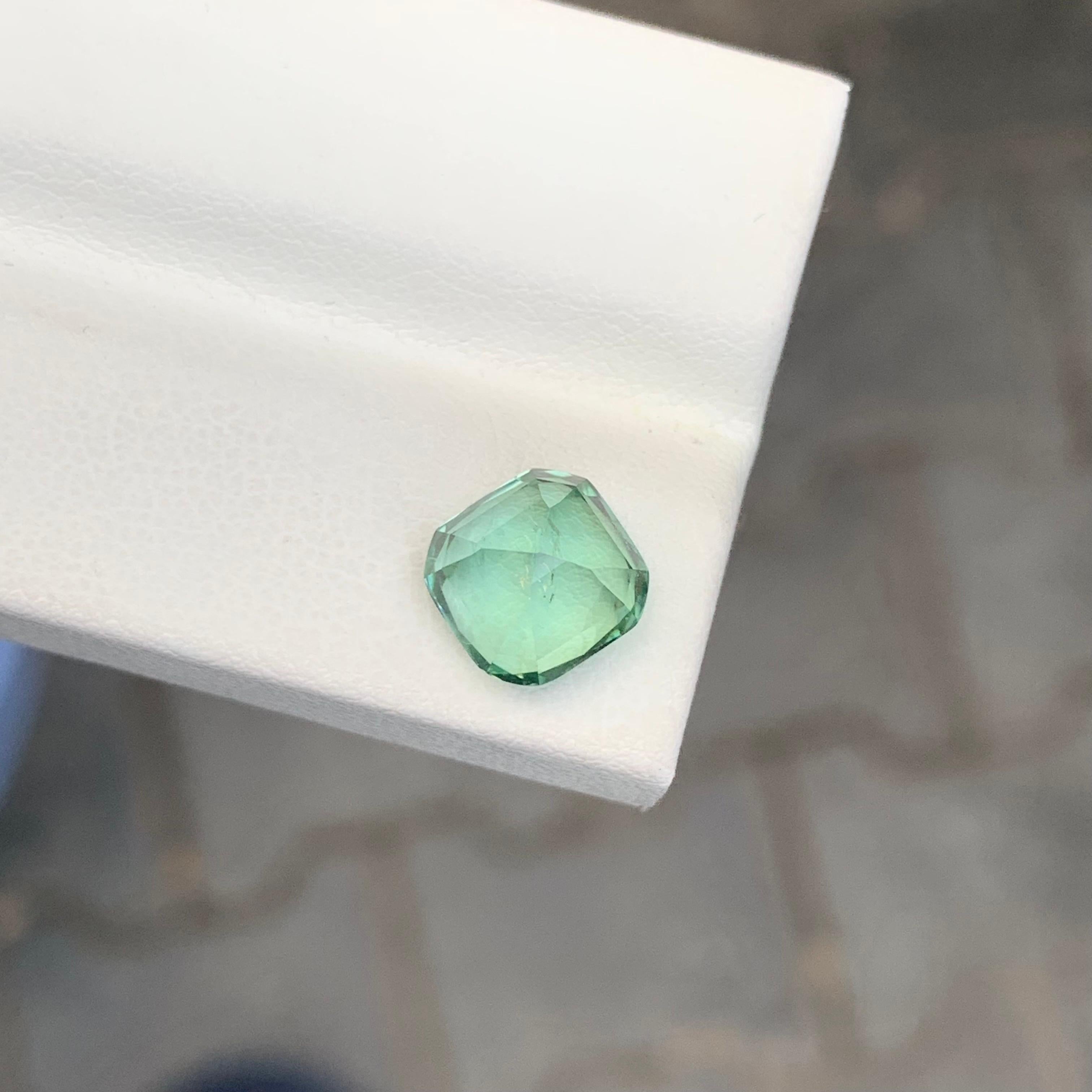 3.55 Carat Natural Loose Seafoam Tourmaline Cushion Shape Gemstone (pierre précieuse en forme de coussin) en vente 2