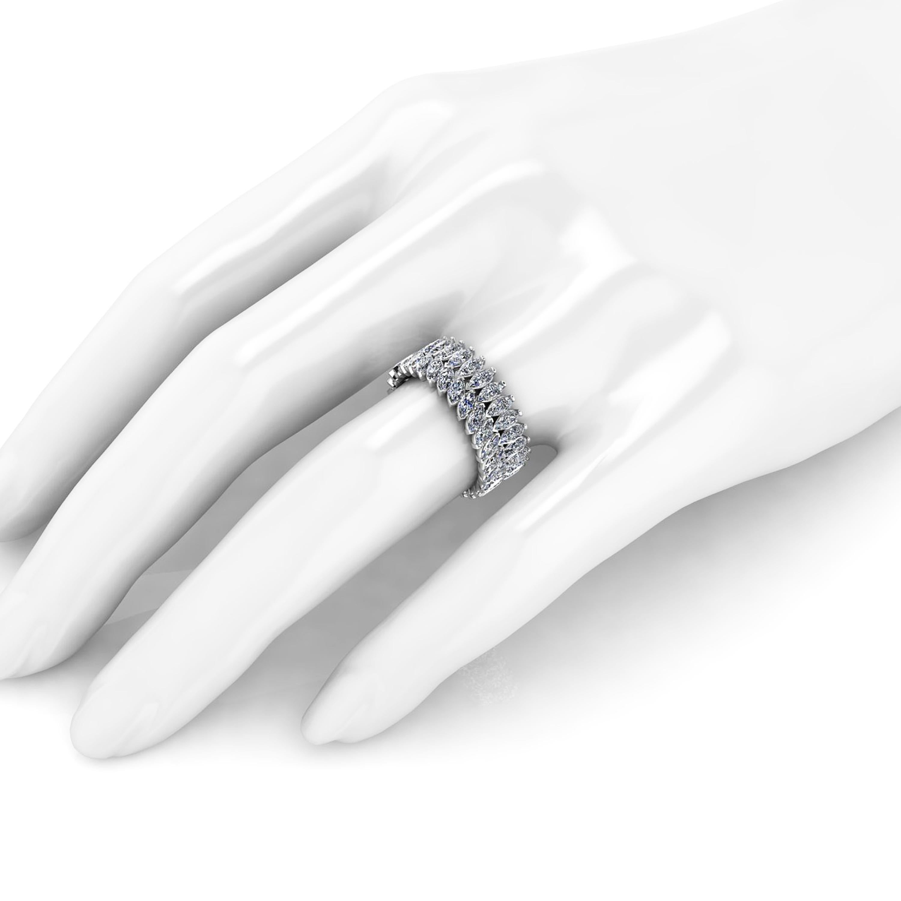 pear shaped diamond eternity band