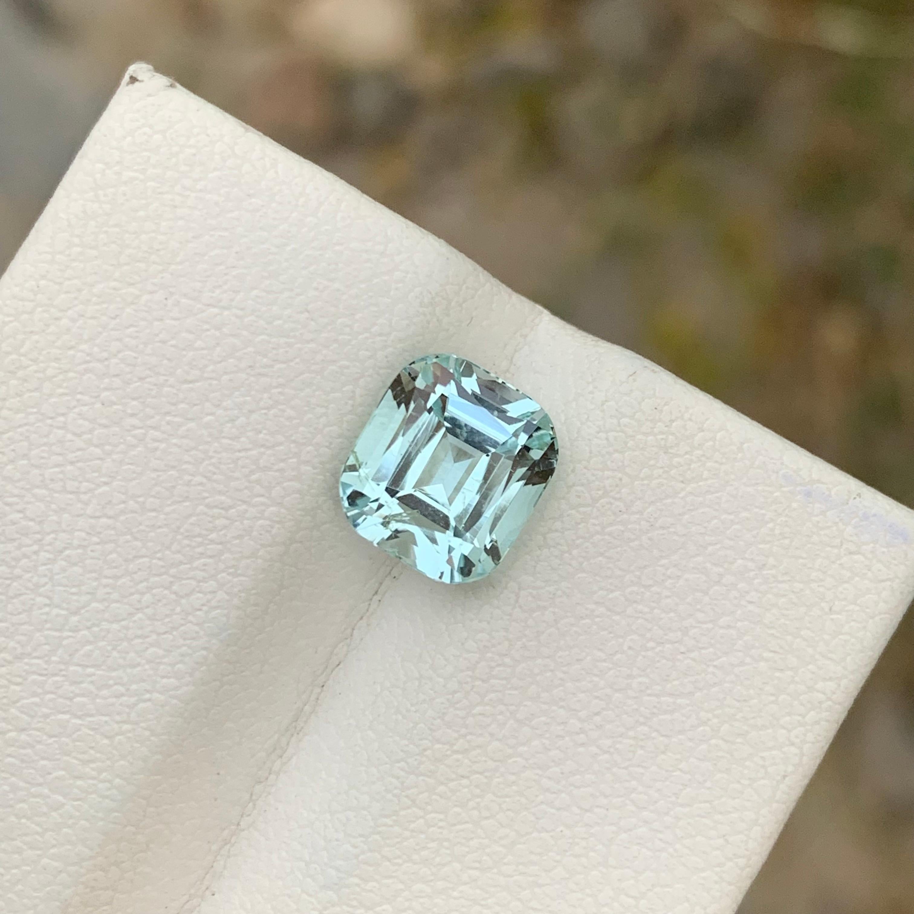 3.55 Carats Natural Loose Aquamarine Ring Gem From Shigar Valley Mine For Sale 3