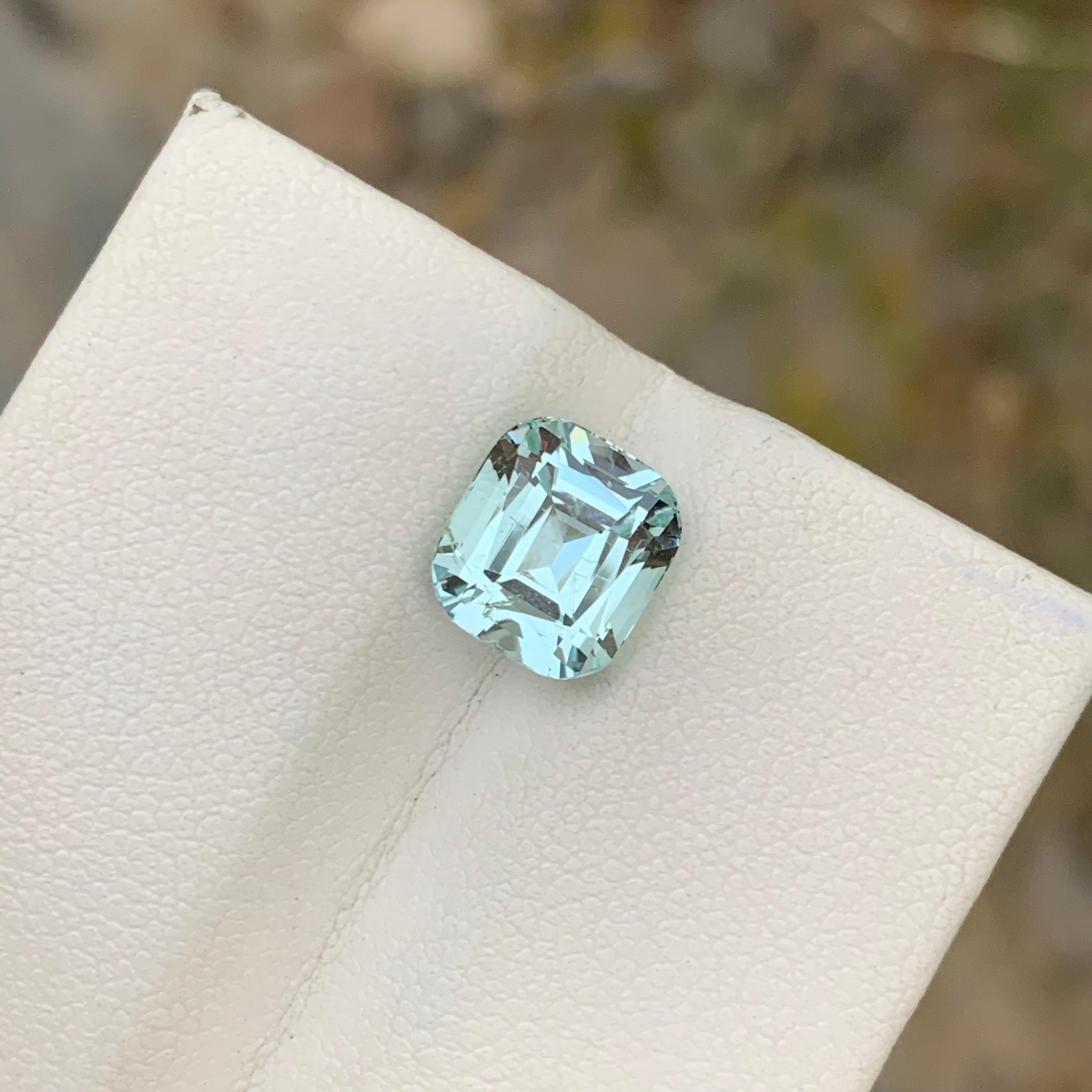 Aesthetic Movement 3.55 Carats Natural Loose Aquamarine Ring Gem From Shigar Valley Mine For Sale