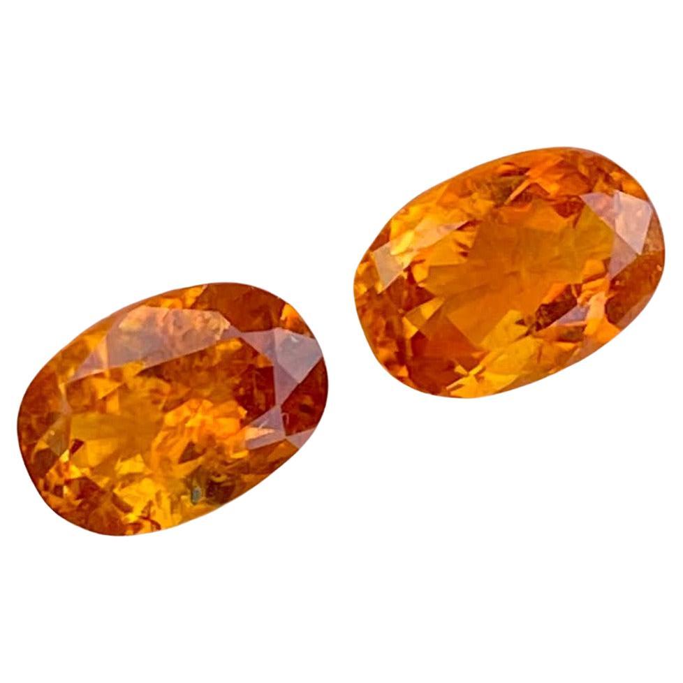 3.55 Carats Rare Loose Clinohumite Gem Pair Natural Pakistani Gemstones For Sale