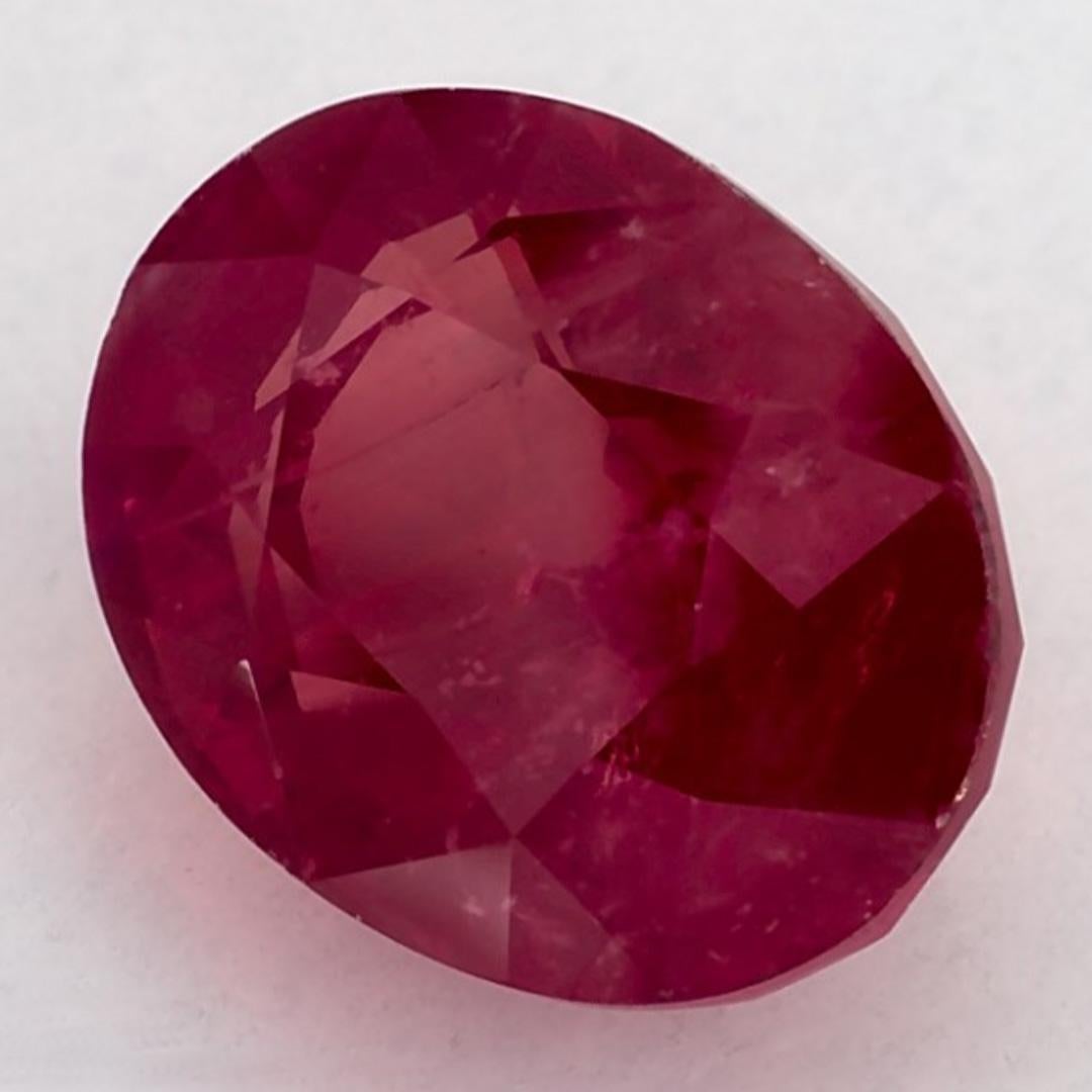 Taille ovale 3.55 Ct Ruby Oval Loose Gemstone (pierre précieuse en vrac) en vente