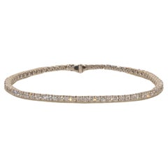 Pulsera de tenis de 3,55 ct, diamantes FG VS de 2,30 mm en oro blanco