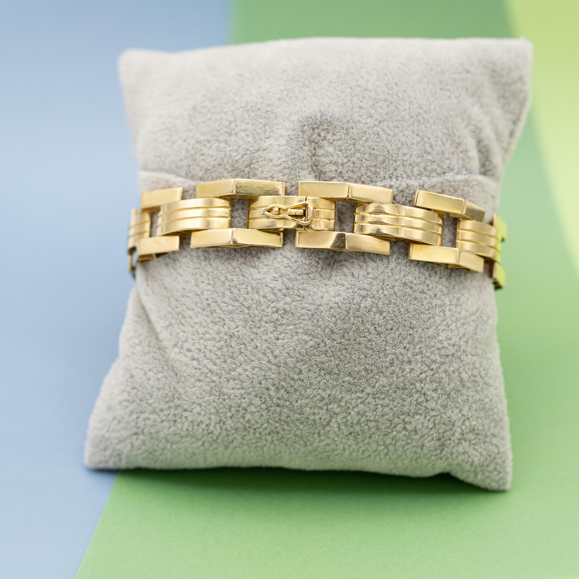 Bracelet Vintage Style Tank - Effet Bronze En Plastique - Occasion