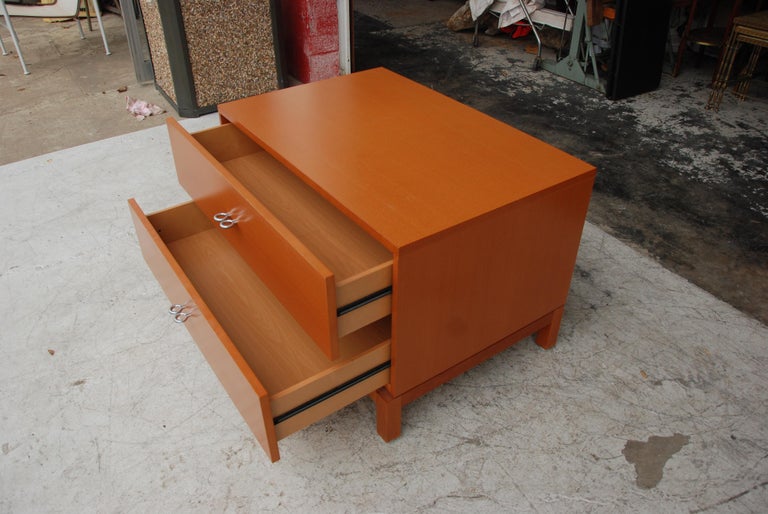Contemporary Modern Pearwood Dresser Nightstand For Sale