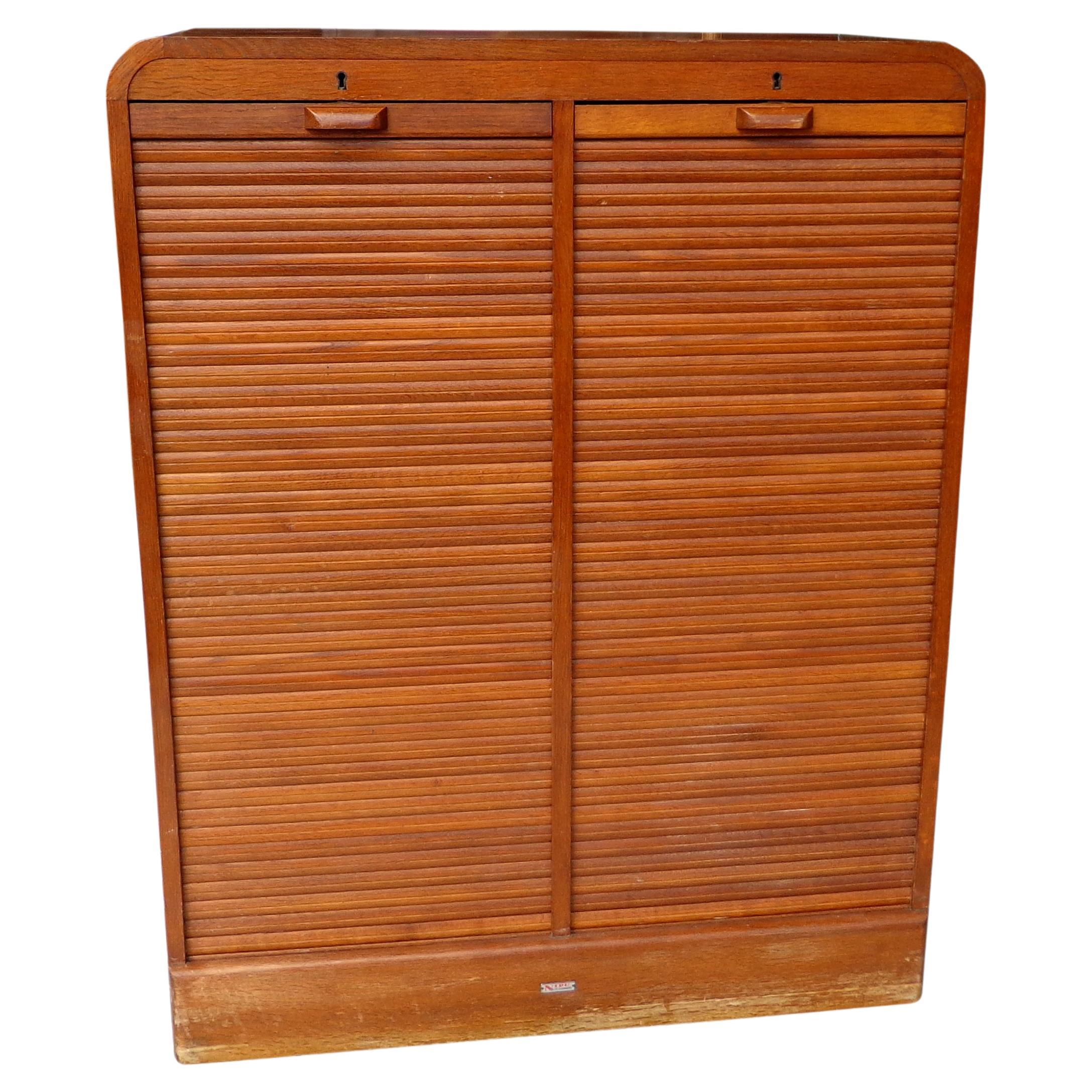 35.5" Nipu Archival Cabinet with Tambour Doors For Sale