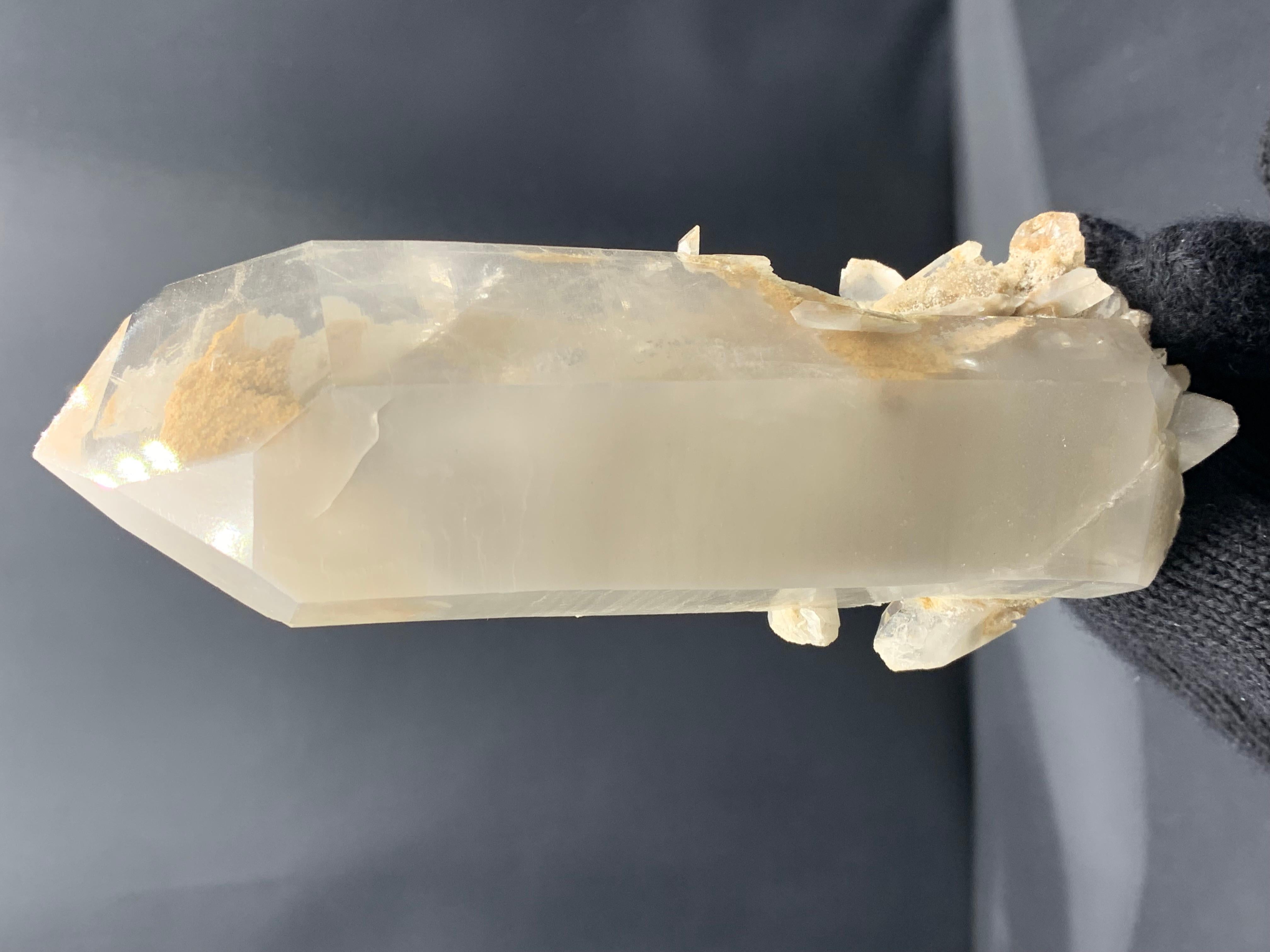 PRODUCT INFORMATION:

Specimen Type: Lovely Fantom Quartz Aggregate With Silvery White Inclusion
Weight: 355.33 Gram
Dimension: 14.5 x 4.3 x 4 Cm
Origin: Khaploo Mine, Shigar Valley, Skardu District, Gilgit Baltistan, Pakistan
Treatment: