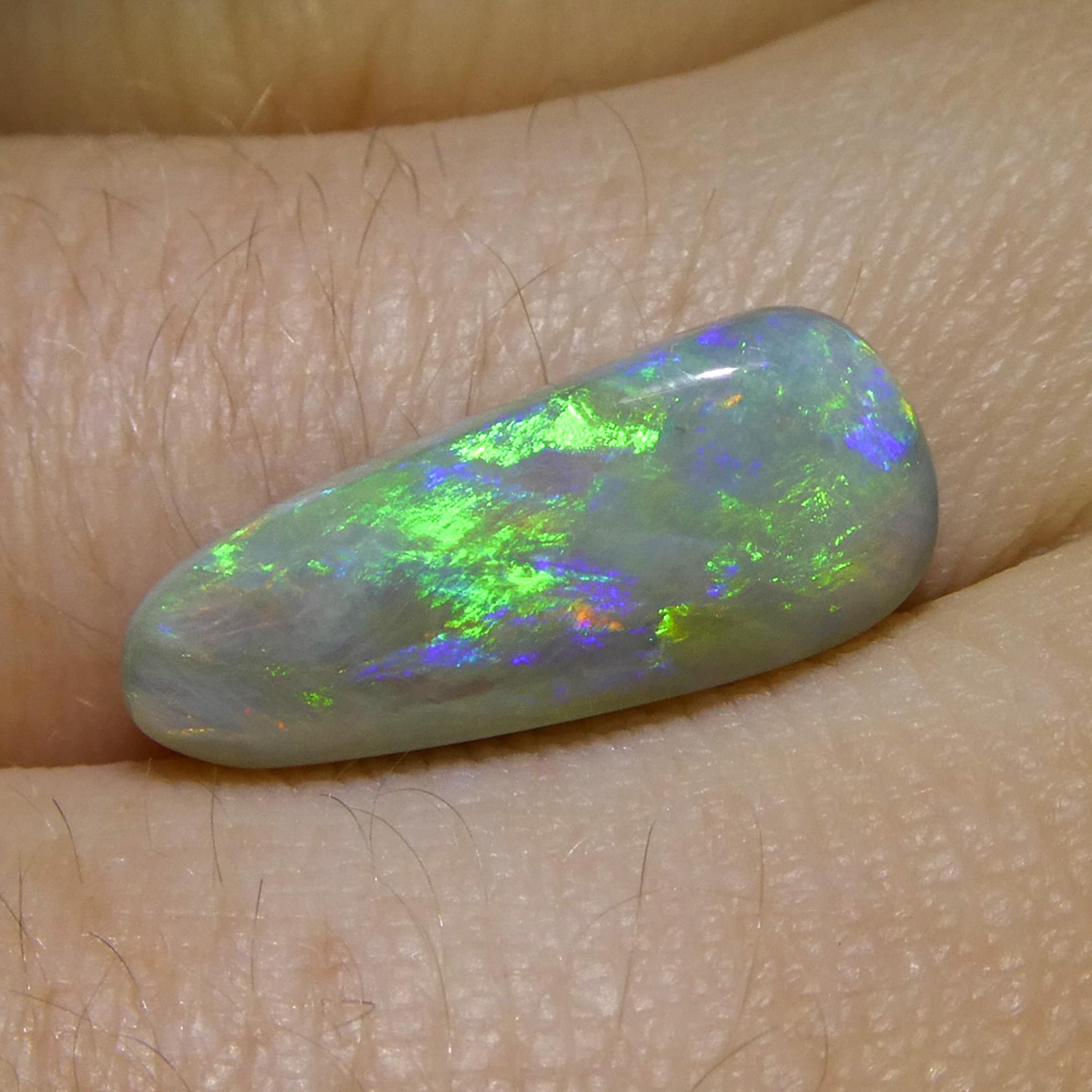 3.55ct Opale grigio cabochon a forma libera dall'Australia in vendita 7