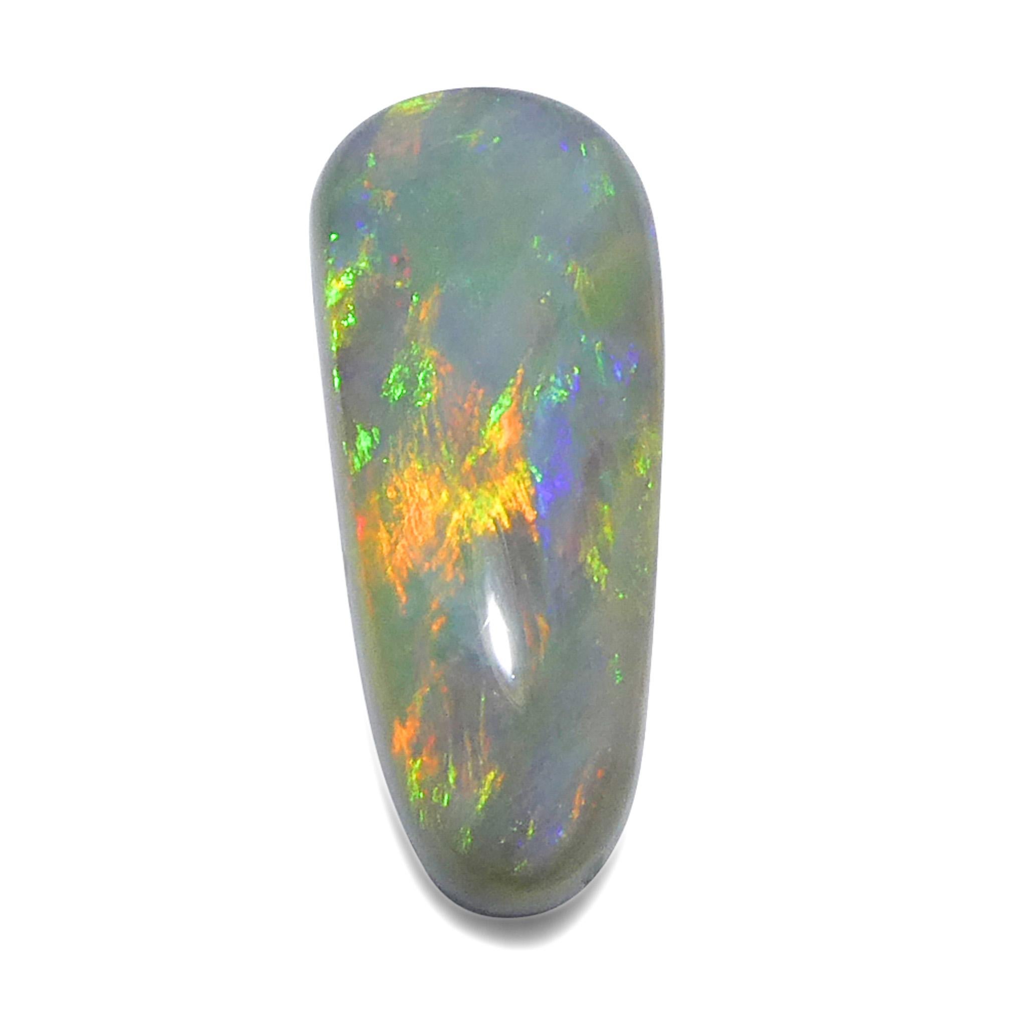 da uomo o donna 3.55ct Opale grigio cabochon a forma libera dall'Australia in vendita