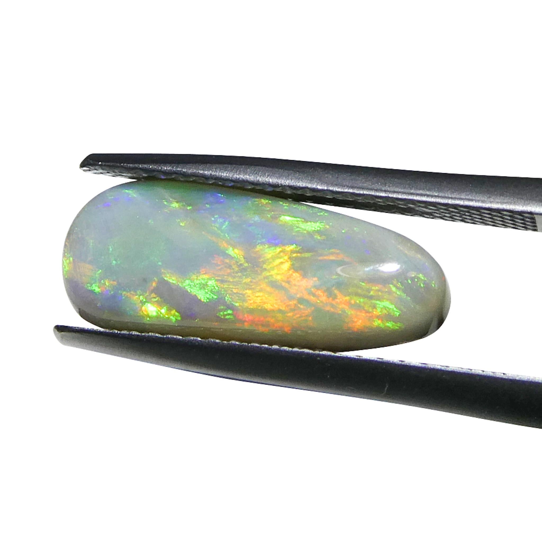 3.55ct Opale grigio cabochon a forma libera dall'Australia in vendita 6