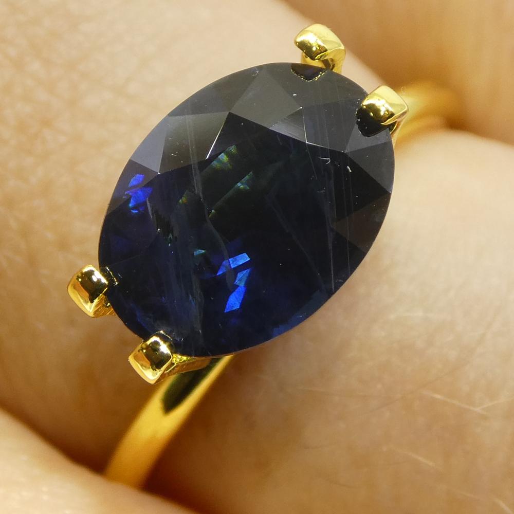 3,55ct Ovaler Blauer Saphir aus Ostafrika im Angebot 8