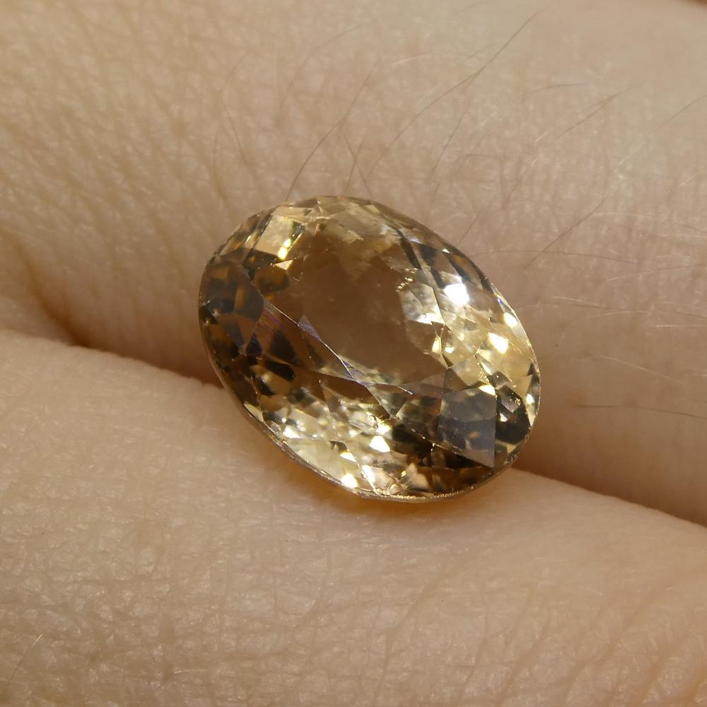 3.55ct Oval Yellow Golden Tourmaline For Sale 2