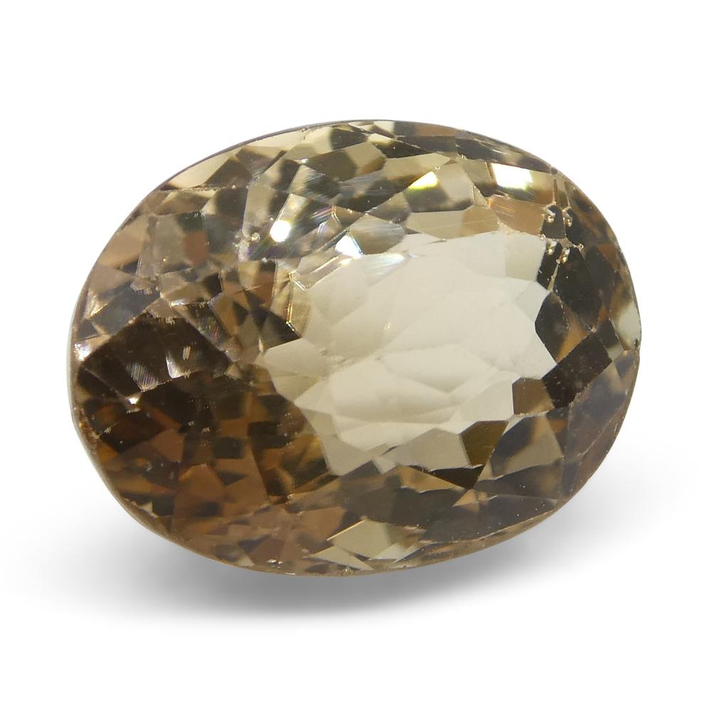Tourmaline jaune et dorée ovale de 3,55 carats en vente 4
