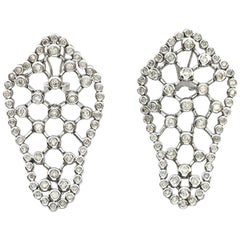 3.56 Carat Bezel Set Fashion Diamond Earrings