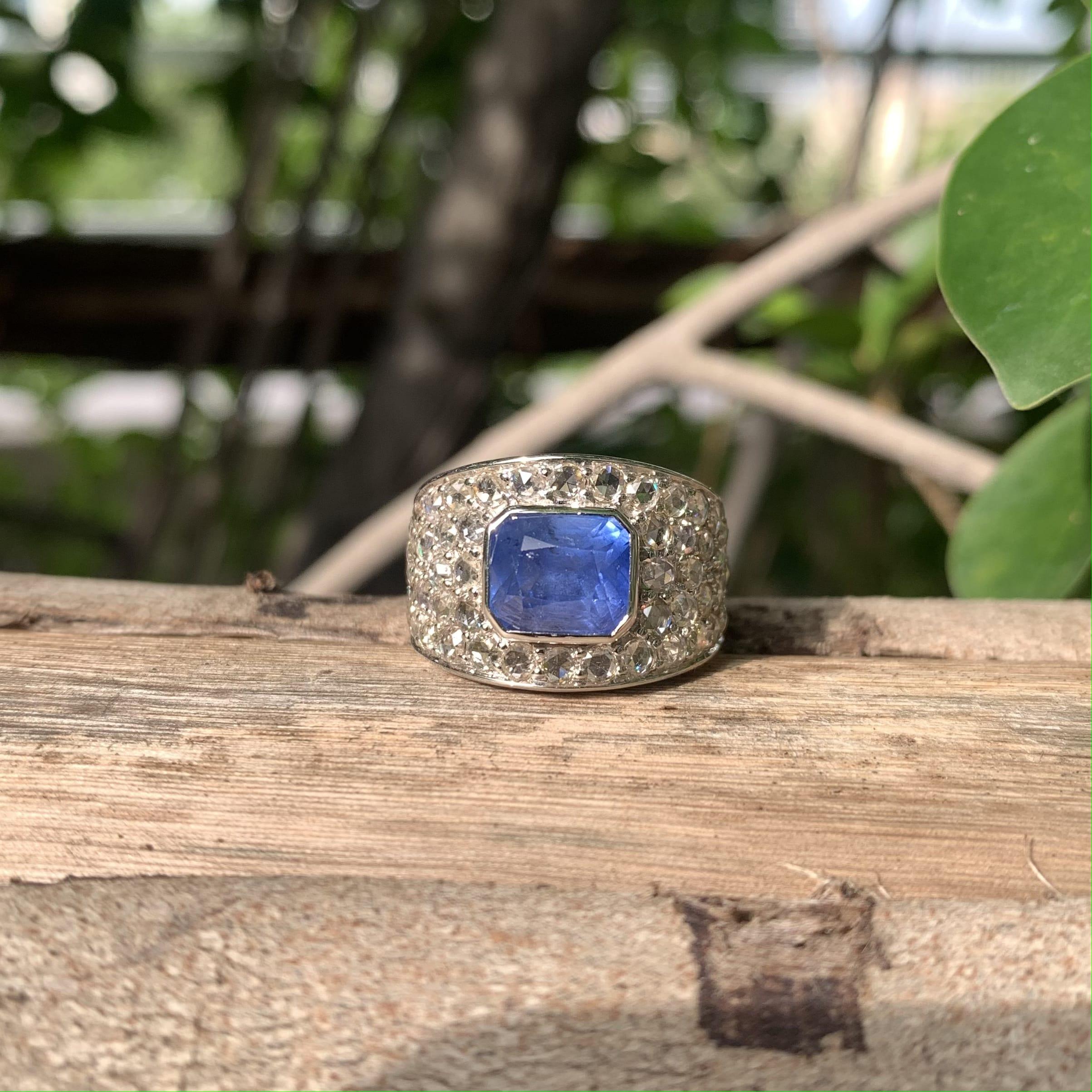 blue sapphire men ring
