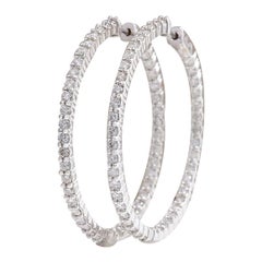 3.56 Carat Diamond 18 Karat White Gold Earrings